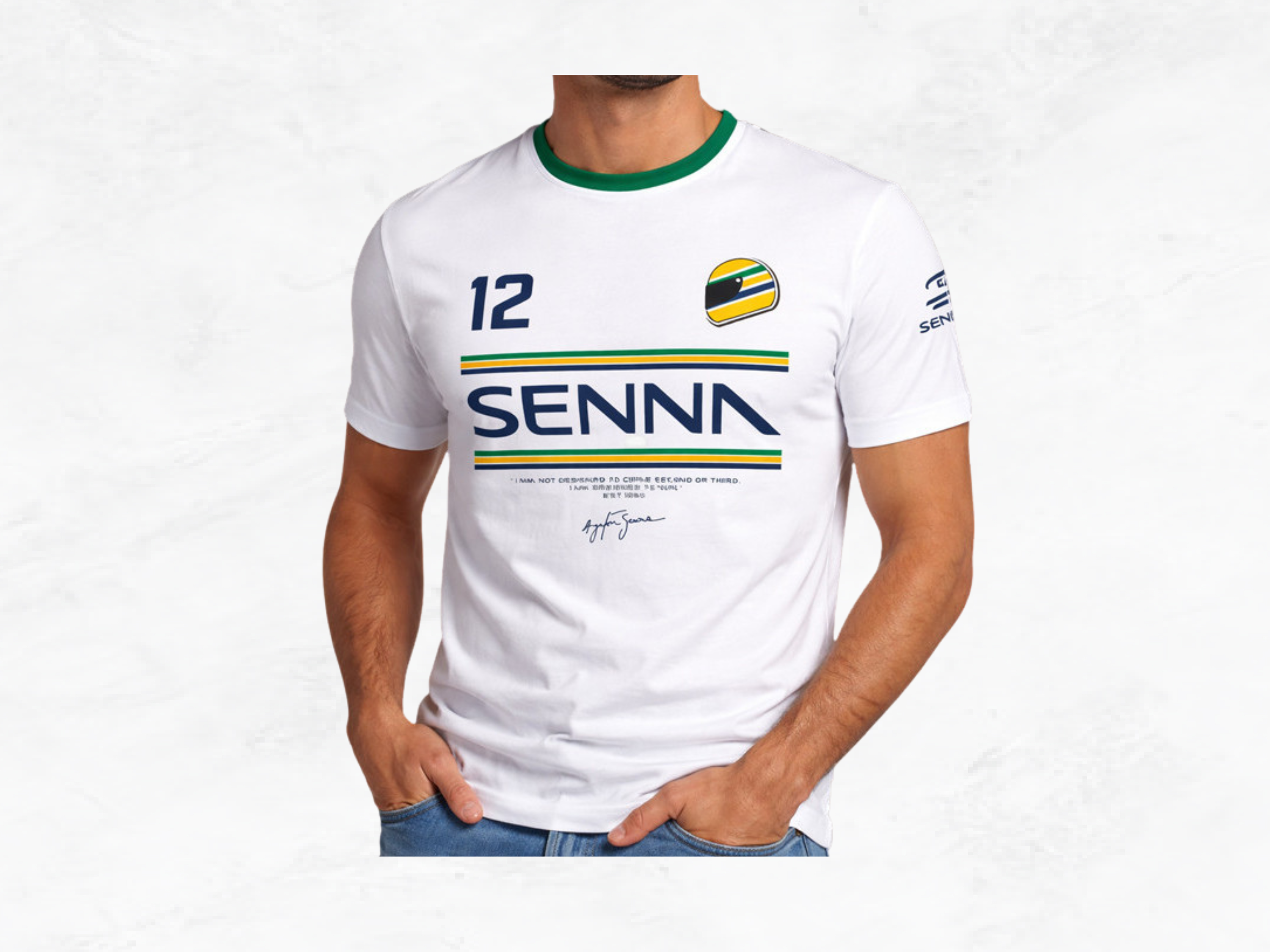 Ayrton Senna T-Shirt No.12 | F1 Legend Signature | Formula 1 Collector | Motorsport Fan Gift