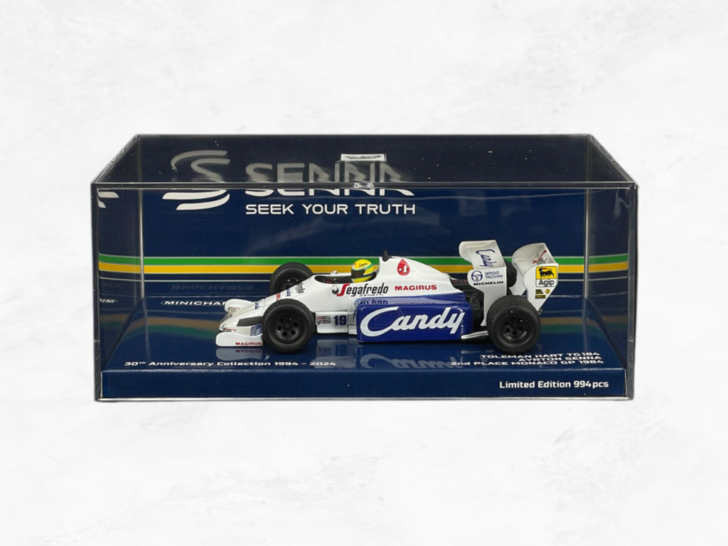 Ayrton Senna Toleman TG184 Monaco 1984, 1:43 Scale Model, Limited Edition 994 Pieces