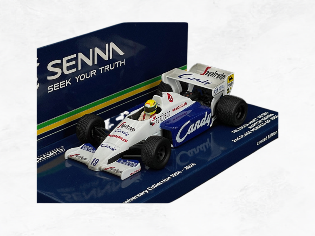 Ayrton Senna Toleman TG184 Monaco 1984, 1:43 Scale Model, Limited Edition 994 Pieces