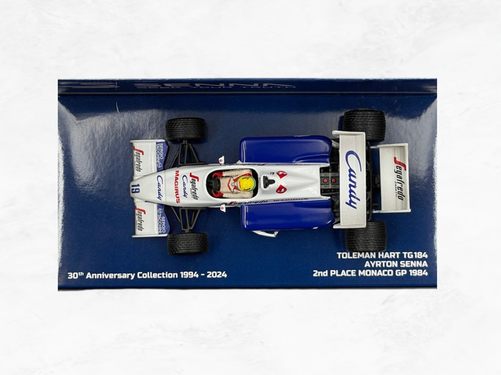 Ayrton Senna Toleman TG184 Monaco 1984, 1:43 Scale Model, Limited Edition 994 Pieces