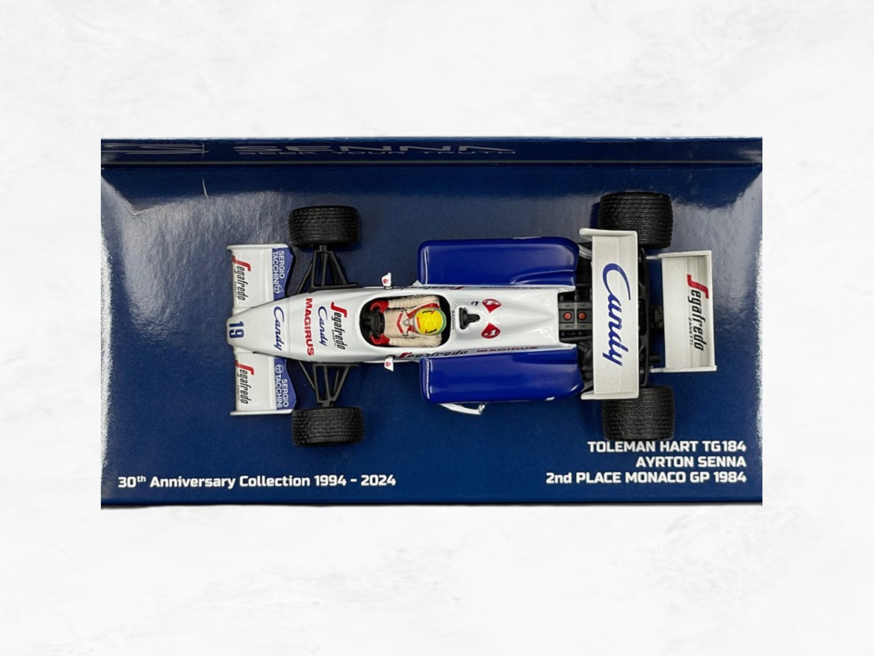 Ayrton Senna Toleman TG184 Monaco 1984, 1:43 Scale Model, Limited Edition 994 Pieces