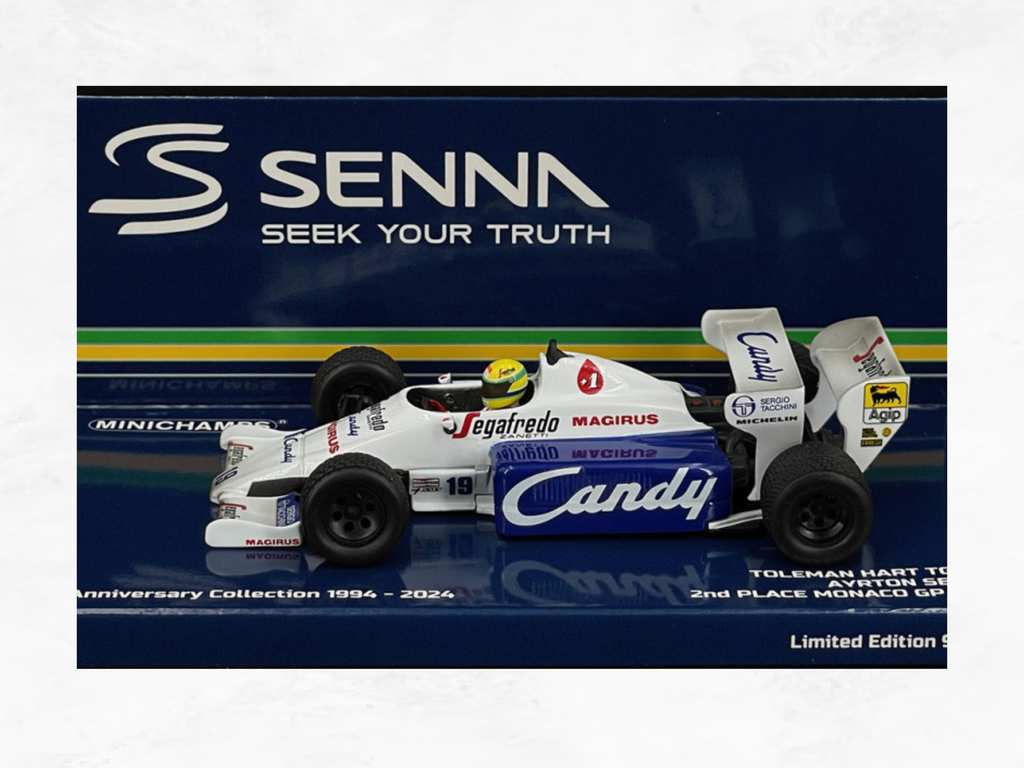 Ayrton Senna Toleman TG184 Monaco 1984, 1:43 Scale Model, Limited Edition 994 Pieces