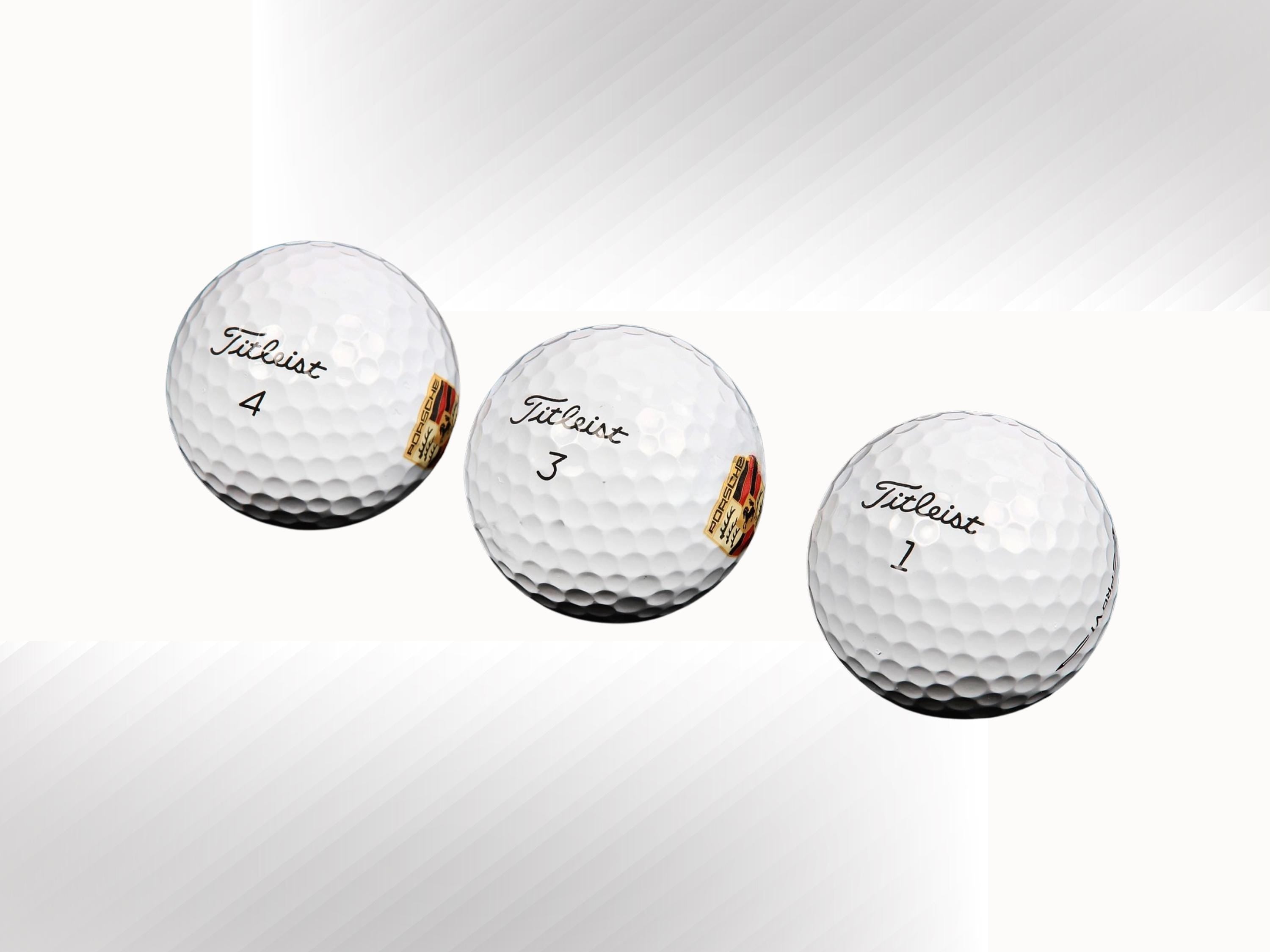 Porsche Titleist Pro V1 Golf Balls: Collector's Set of 3 I Porsche Gift