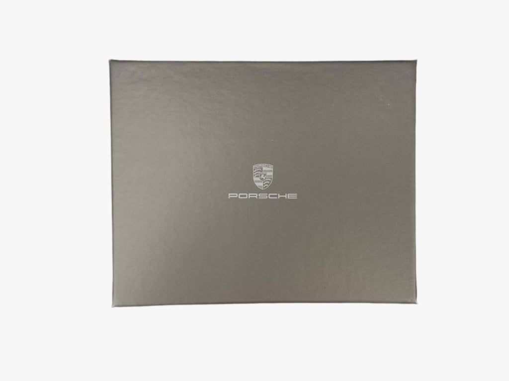 Porsche Leather Key Pouch: Black Cowhide with Metal Crest