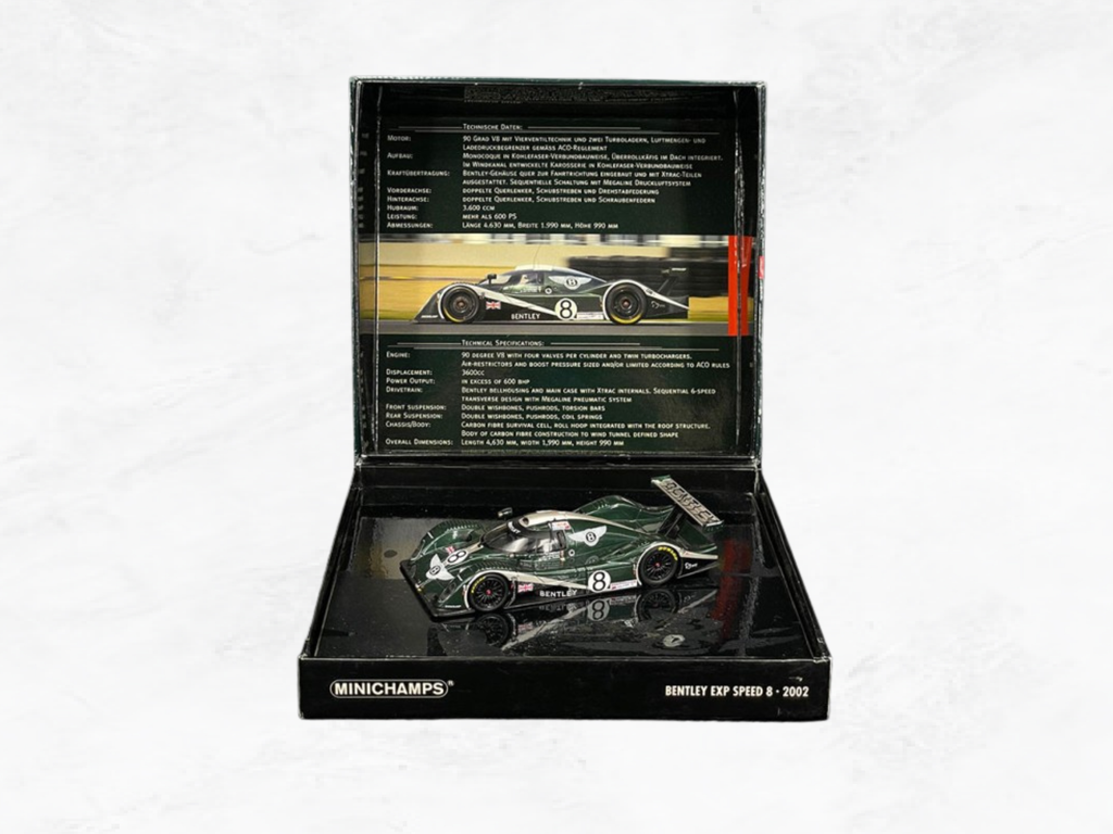Bentley EXP Speed 8 Le Mans 2002 No.8, 1:43 Scale Model, Limited Edition 5555 Pieces