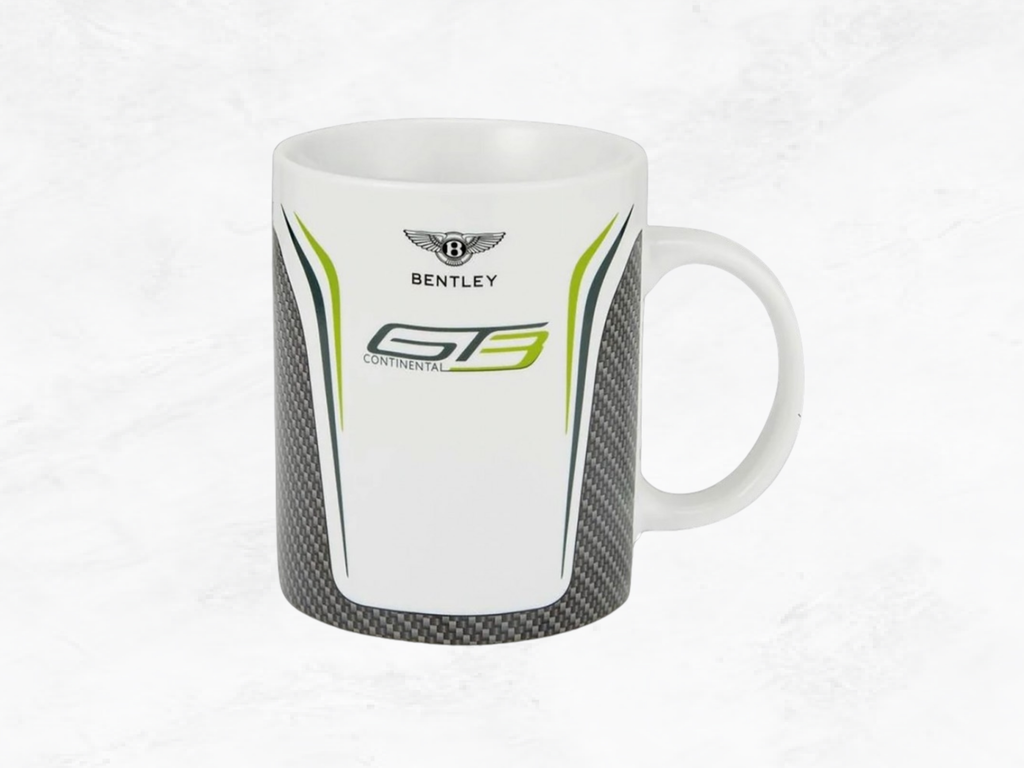 Bentley Motorsport GT3 Mug, Carbon Fibre Design, Bentley Fan Gift