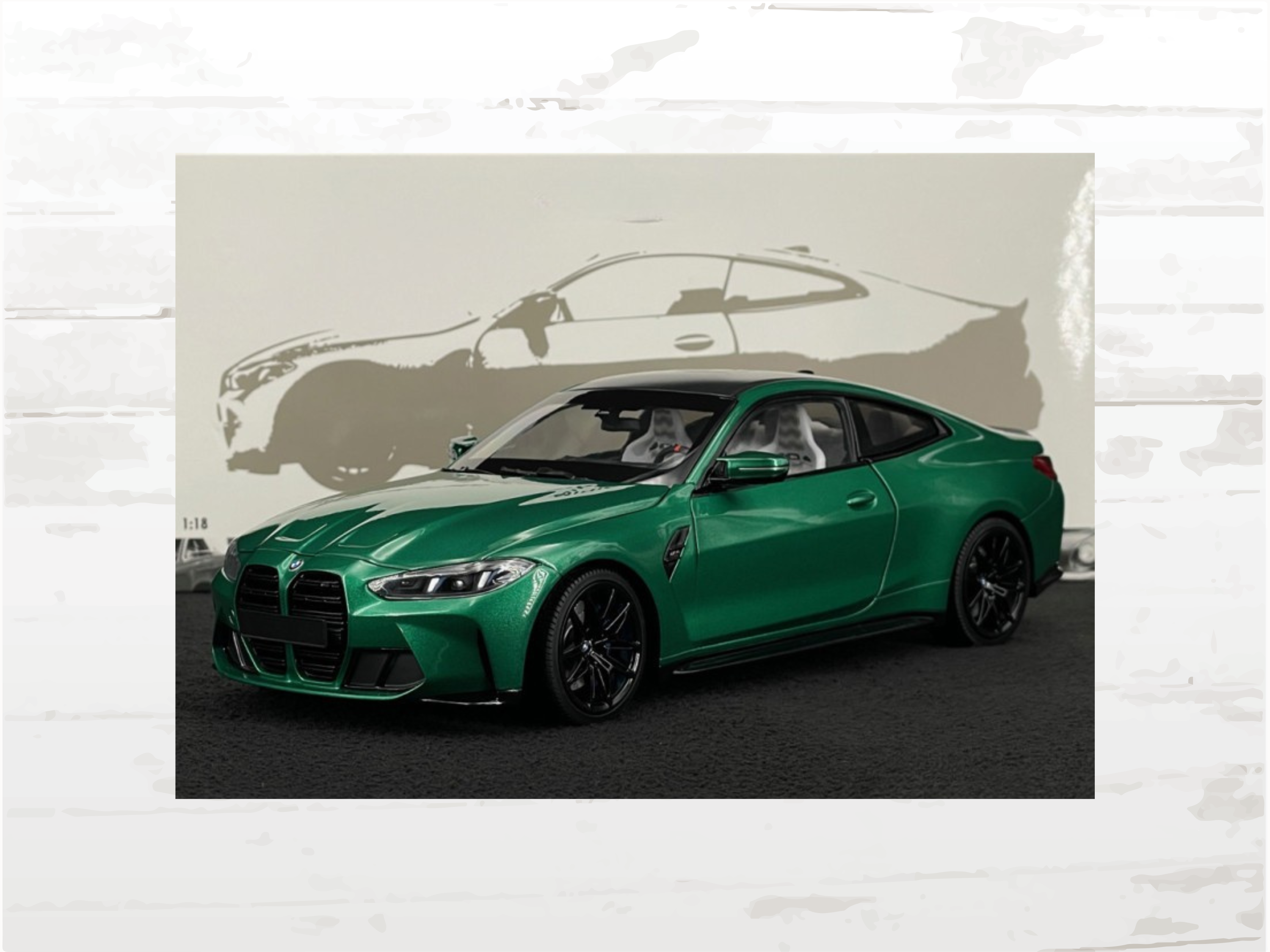 BMW M4 Coupé G82 Phase 2 2024 Green Metallic | 1:18 Scale Diecast Model