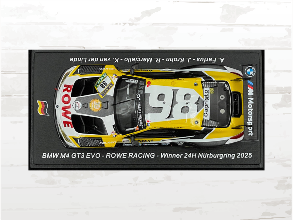BMW Scale Model M4 GT3 Evo #98 Winner Nürburgring 24h 2025 | 1:4