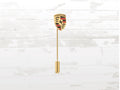 Gold Porsche Crest Pin: Collector's Lapel Badge