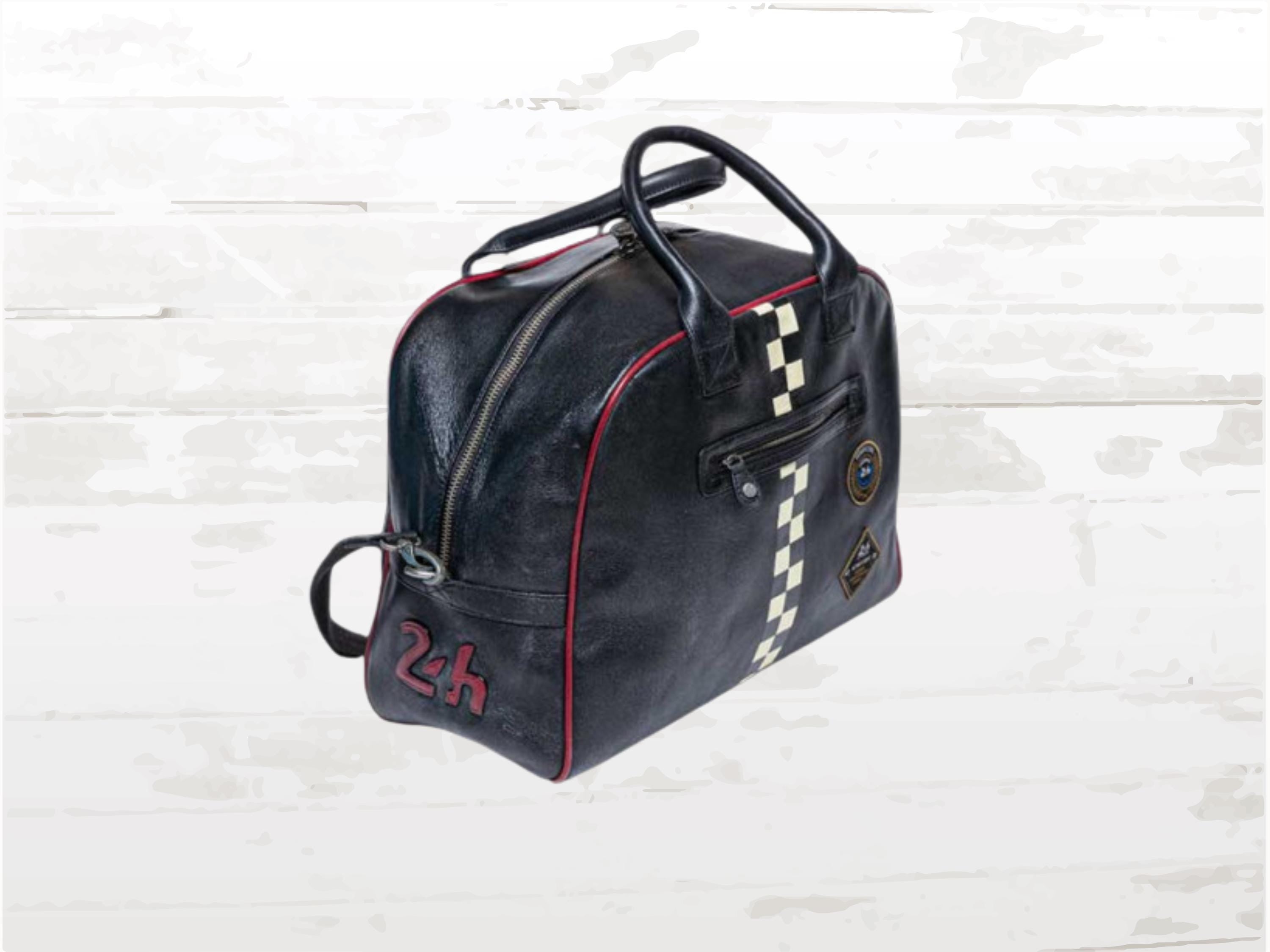 Le Mans Sheepskin Leather Helmet Bag: Motorsport Travel Duffle