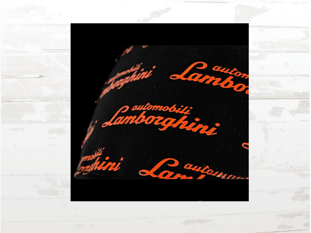Lamborghini Automobili Cap, Black & Orange, Adjustable Motorsport Hat