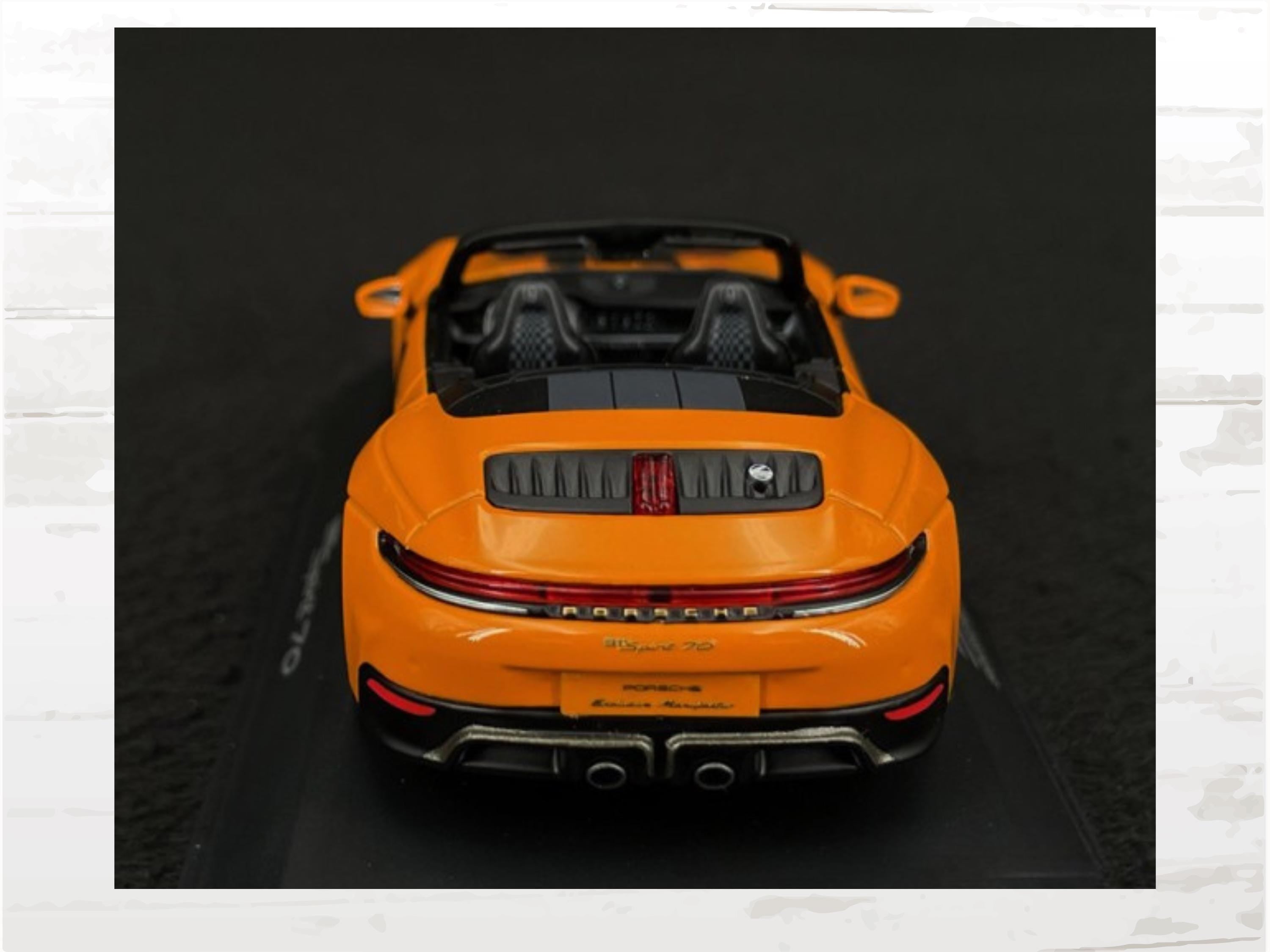 Porsche 911 Spirit 70 Cabriolet 2025 Signal Orange 1:43 Model Car