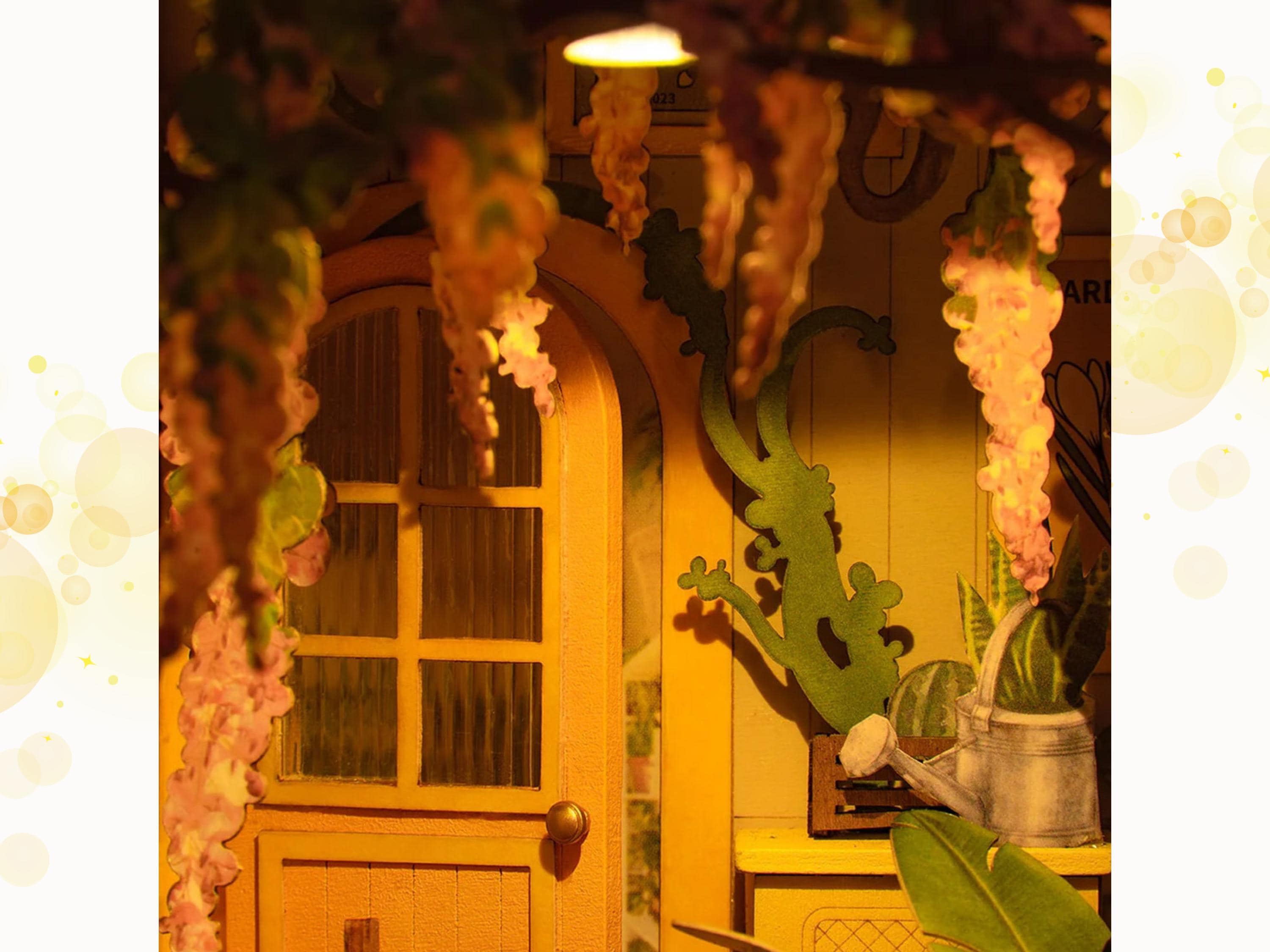 DIY Garden Book Nook Kit: Greenhouse Shelf Insert, French Style Miniature