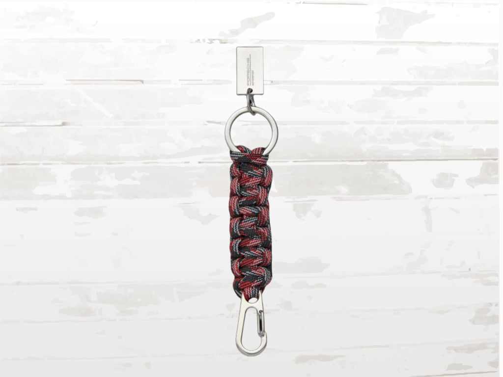 Porsche Motorsport Paracord Keyring: Black & Red Track Day Gear