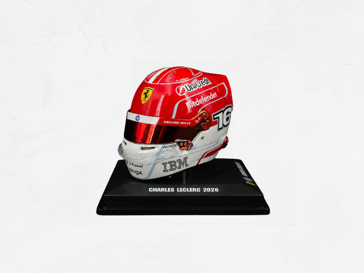 Charles Leclerc Ferrari Helmet 2026 | No. 16 | 1:5 Scale Resin Model | LookSmart LSHEL030