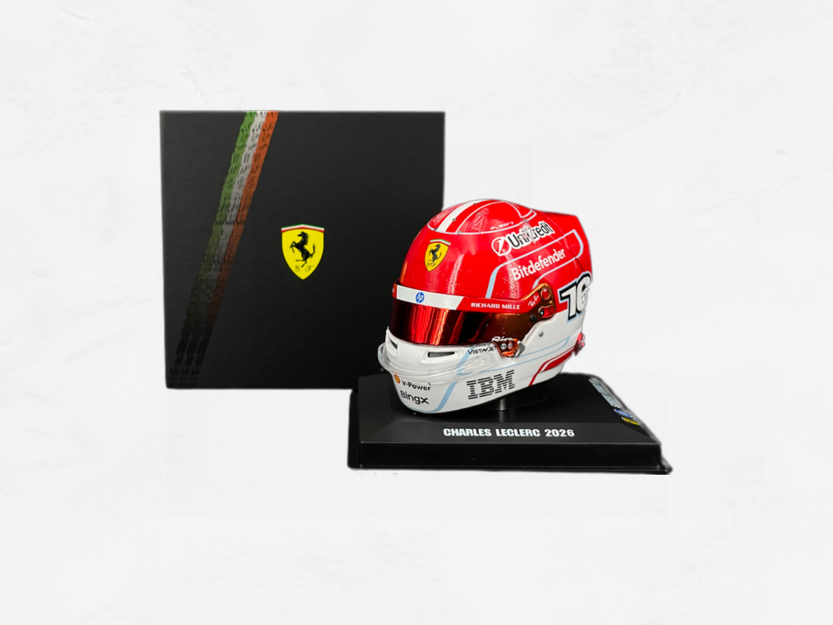 Charles Leclerc Ferrari Helmet 2026 | No. 16 | 1:5 Scale Resin Model | LookSmart LSHEL030