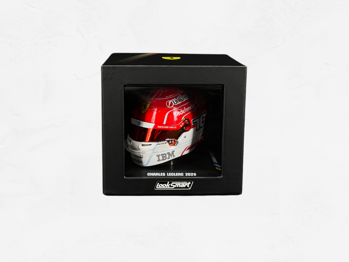 Charles Leclerc Ferrari Helmet 2026 | No. 16 | 1:5 Scale Resin Model | LookSmart LSHEL030