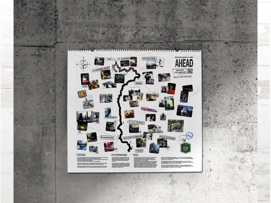 Porsche 2026 Calendar Thailand Trailblazers | Collector's Edition with Coin | Wall Calendar
