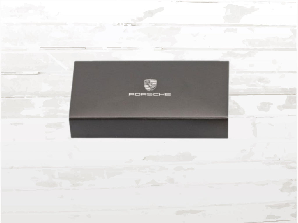 Porsche Blue Leather Keyring | Crest Logo Keychain | luxury gift Car Lovers