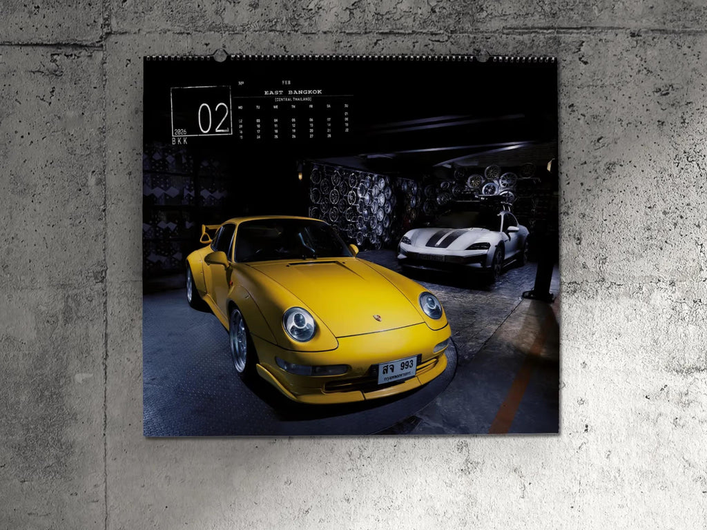Porsche 2026 Calendar Thailand Trailblazers | Collector's Edition with Coin | Wall Calendar