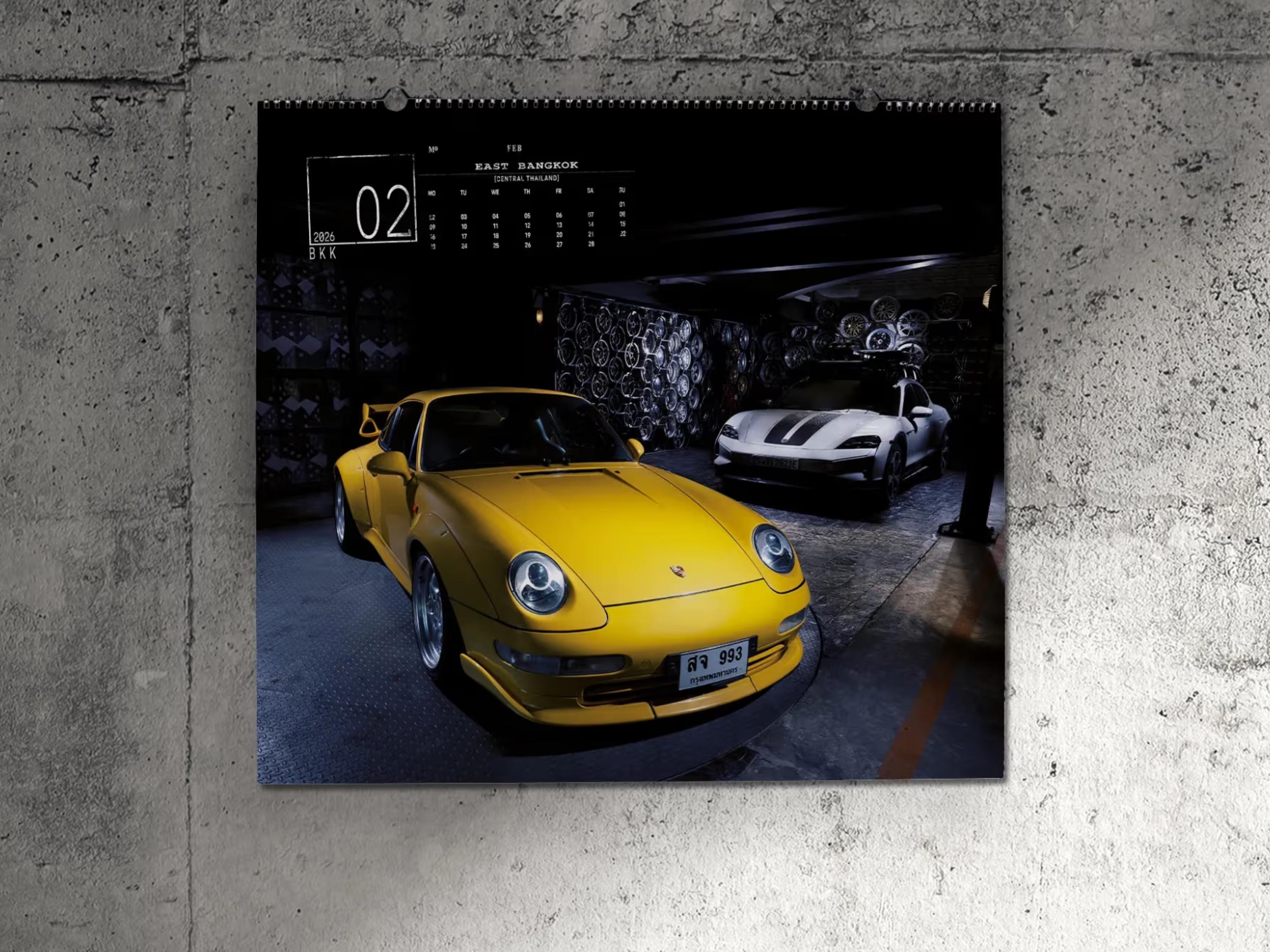 Porsche 2026 Calendar Thailand Trailblazers | Collector's Edition with Coin | Wall Calendar