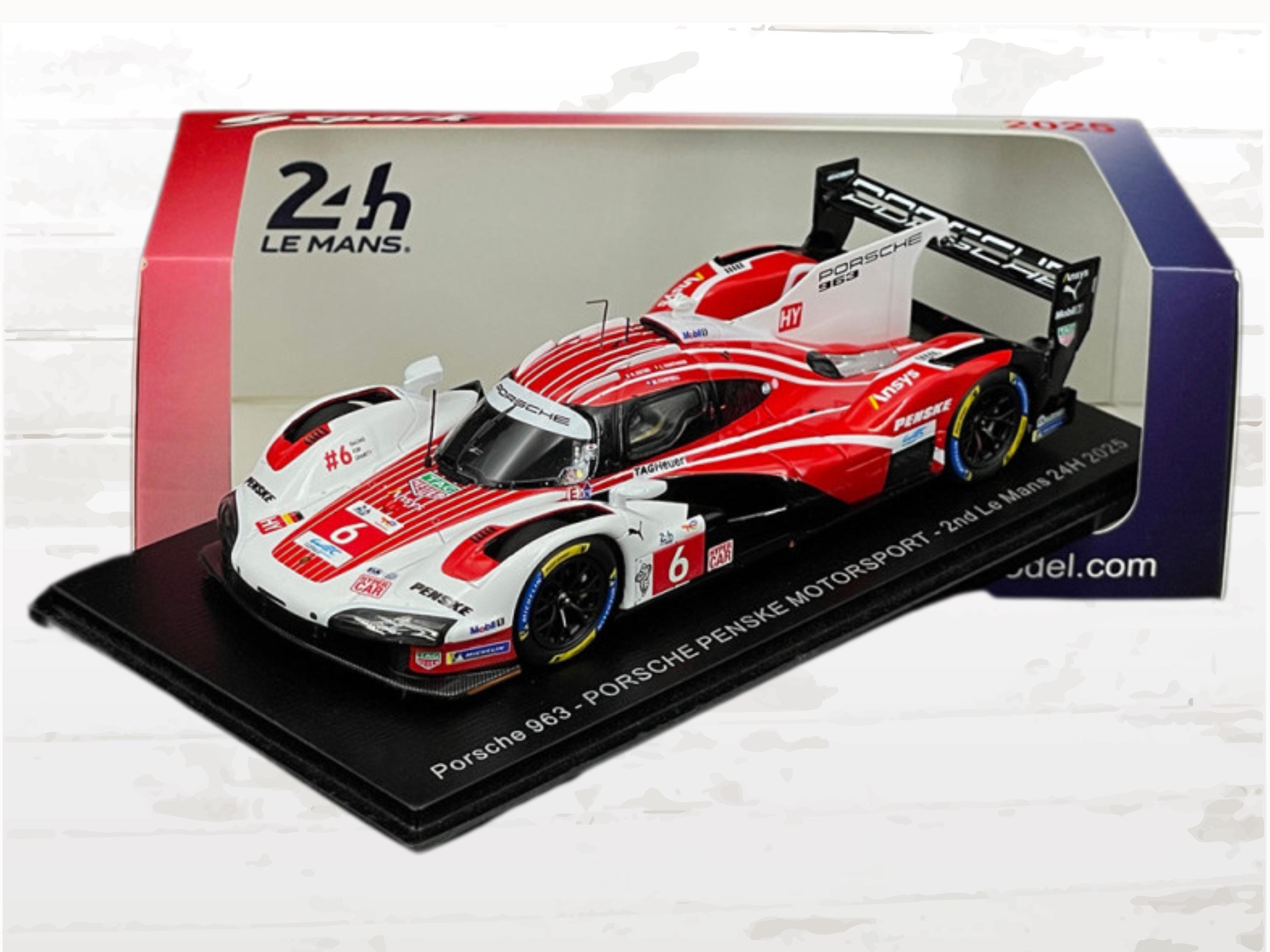 Porsche 963 No.6 2nd 24 Le Mans 2025 1:43 Scale Model – Porsche Penske Motorsport