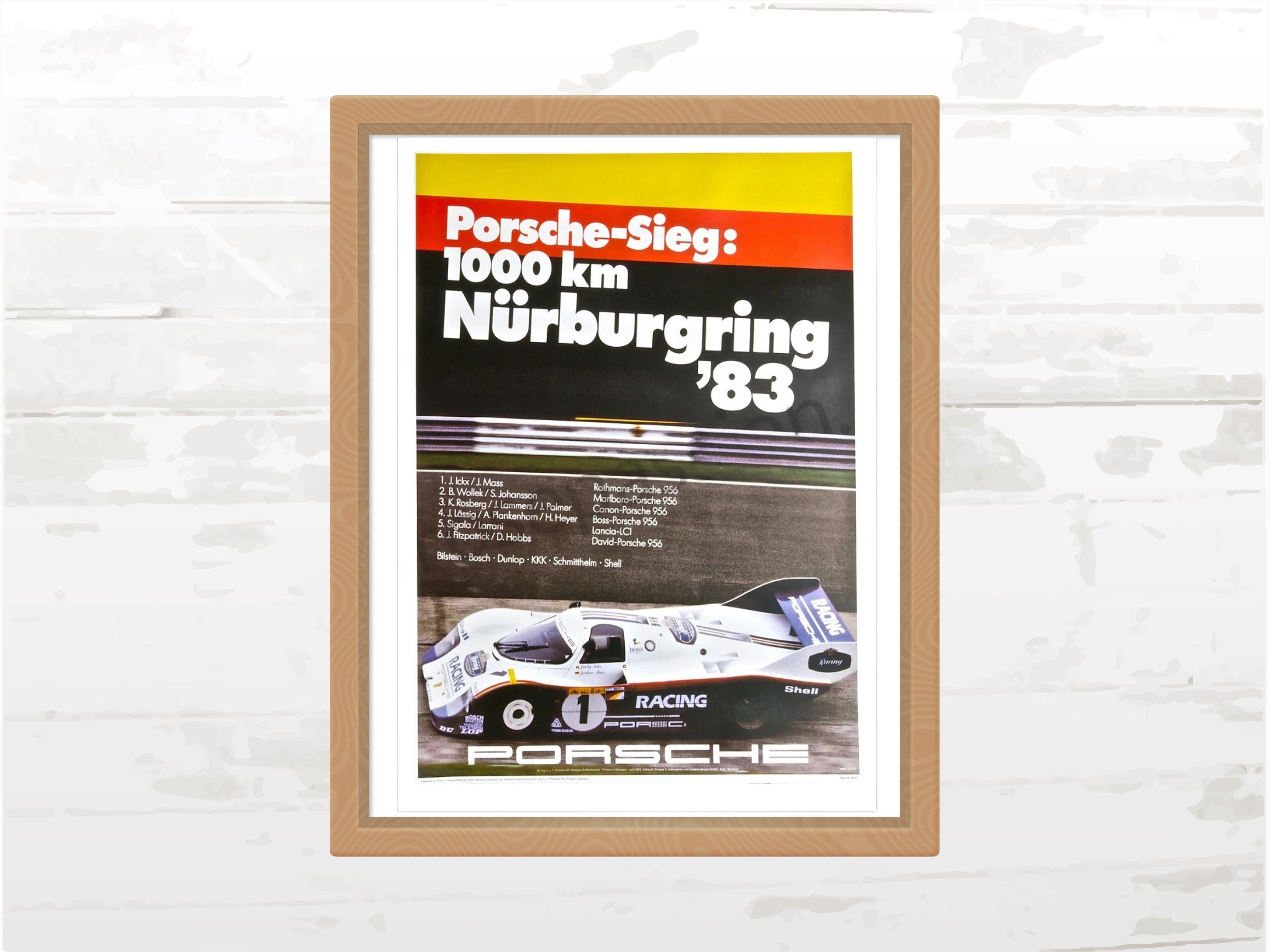Porsche Poster 1000 km Nürburgring 1983 Poster, Classic Endurance Racing