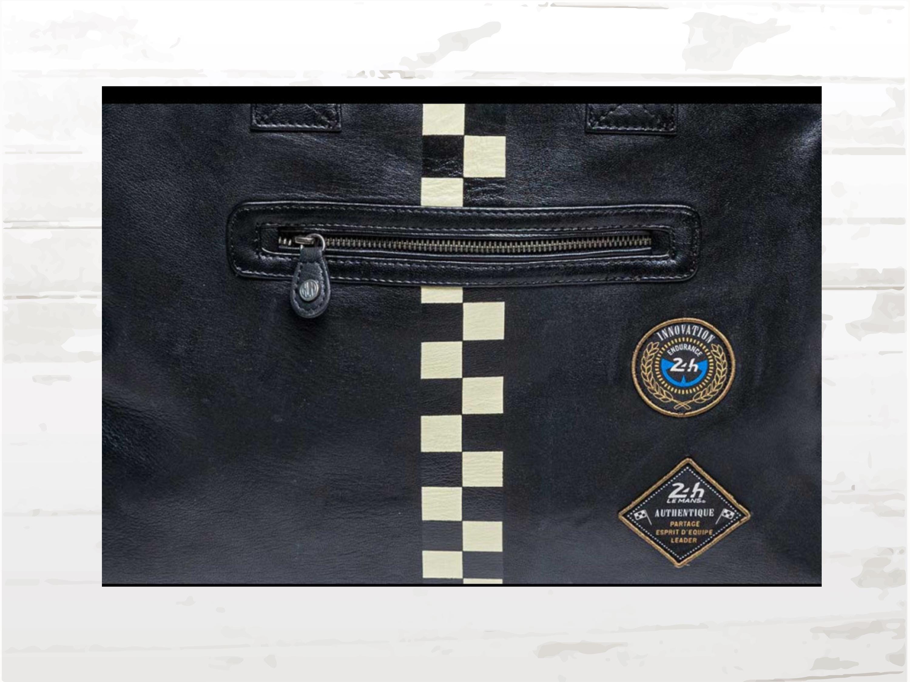 Le Mans Sheepskin Leather Helmet Bag: Motorsport Travel Duffle