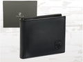 Porsche Leather Wallet for Men – Black with Embossed Crest