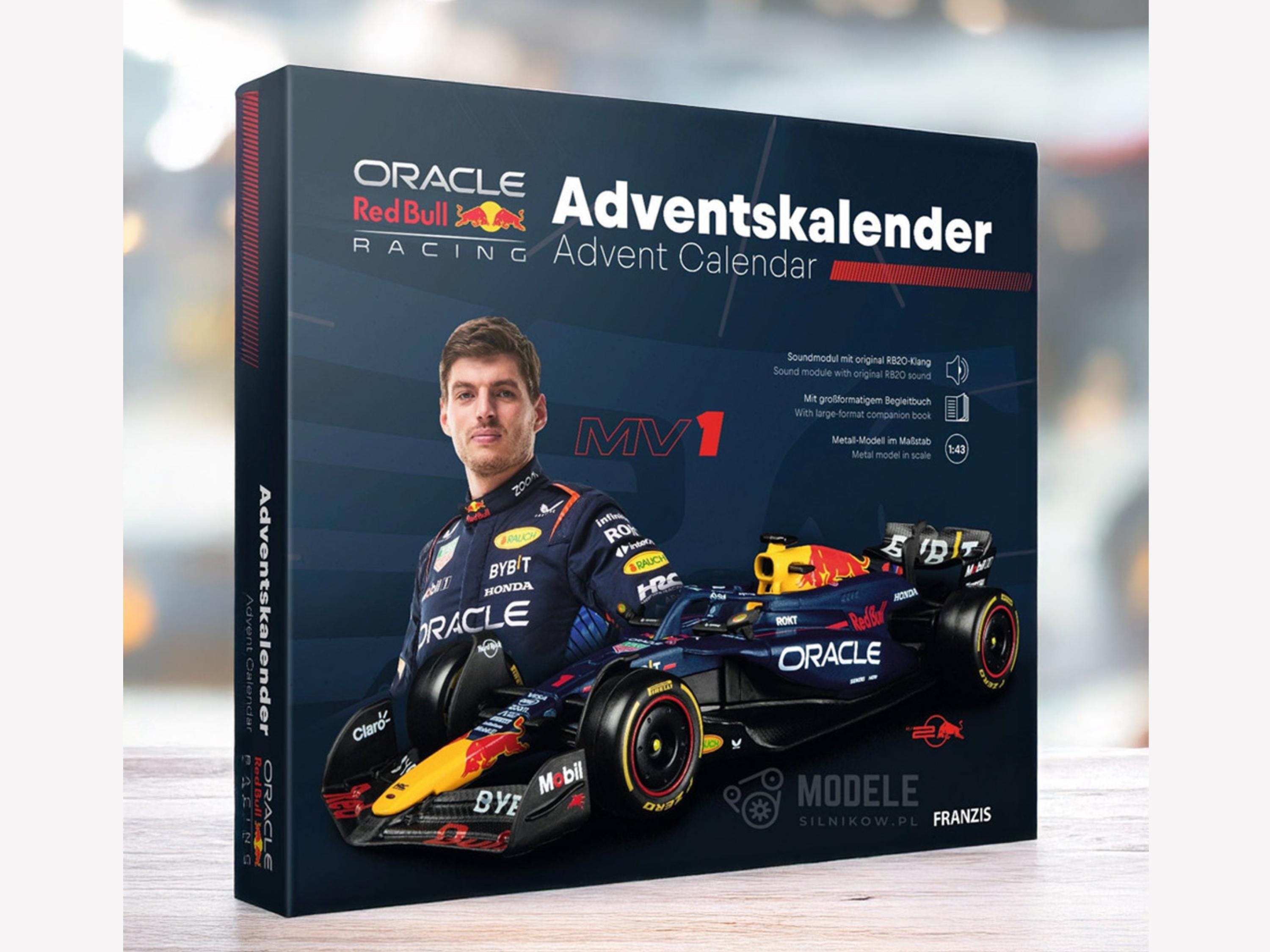 Racing Formula 1 Advent Calendar | 1:43 Scale RB20 Model Kit | For Racing Fans