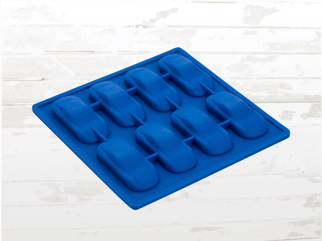Porsche 911 Ice Cube Tray, Luxury Car Enthusiast Barware, Blue Silicone Mould