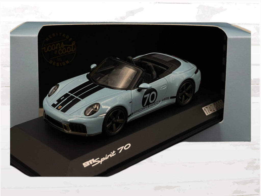 Porsche 911 Spirit 70 Type 992 Cabriolet 2025 Messen Blue 1/43, Limited Edition model