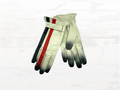 Racing Driving Gloves | Ivory Gulf Heritage | Italian Lamb Leather | Finish Line Edition