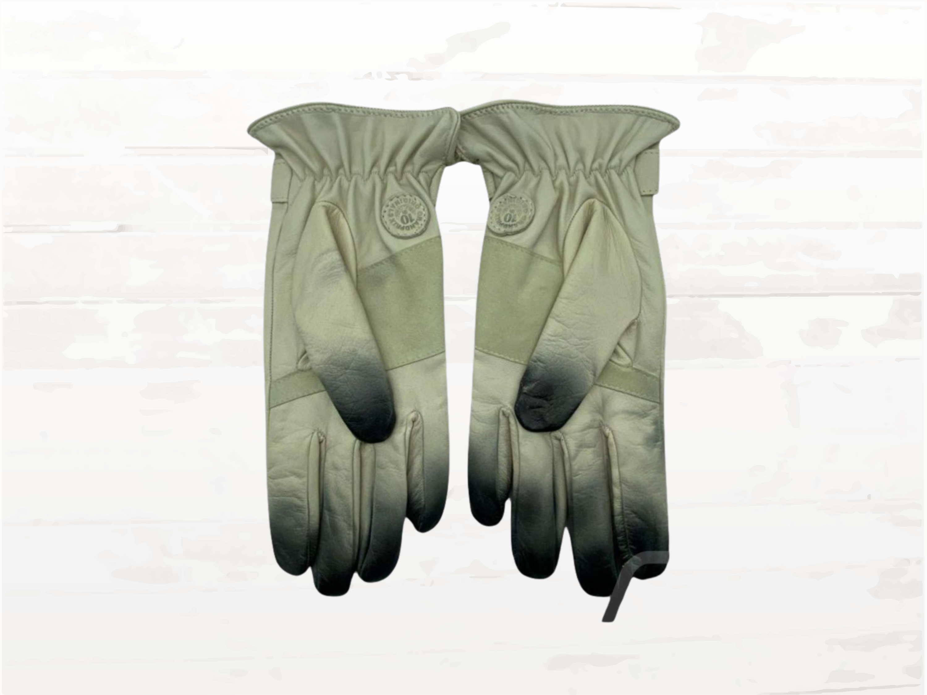 Racing Driving Gloves | Ivory Gulf Heritage | Italian Lamb Leather | Finish Line Edition