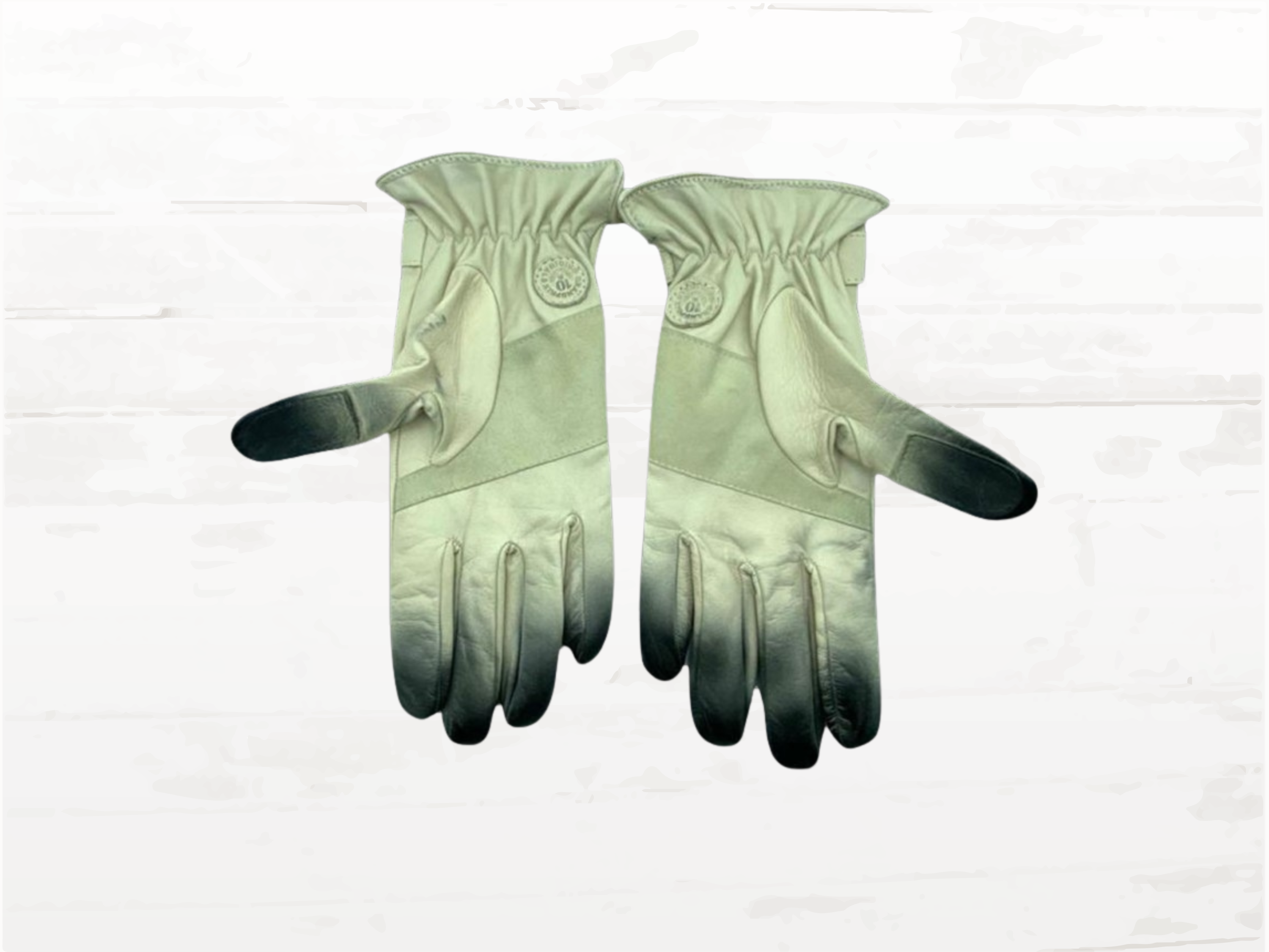 Racing Driving Gloves | Ivory Gulf Heritage | Italian Lamb Leather | Finish Line Edition