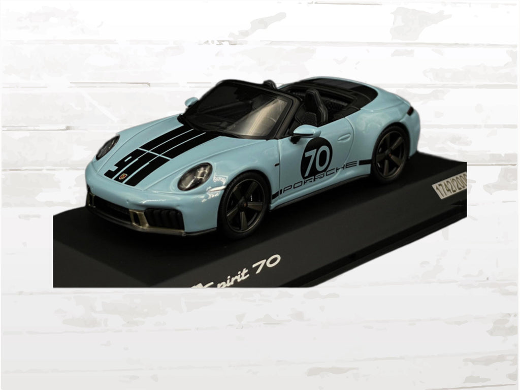 Porsche 911 Spirit 70 Type 992 Cabriolet 2025 Messen Blue 1/43, Limited Edition model