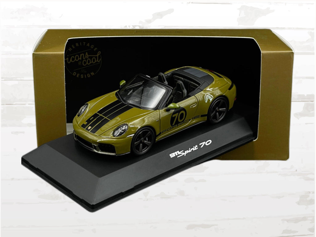Porsche 911 Spirit 70 Cabriolet 2025 Olive Neo 1:43 Model Car