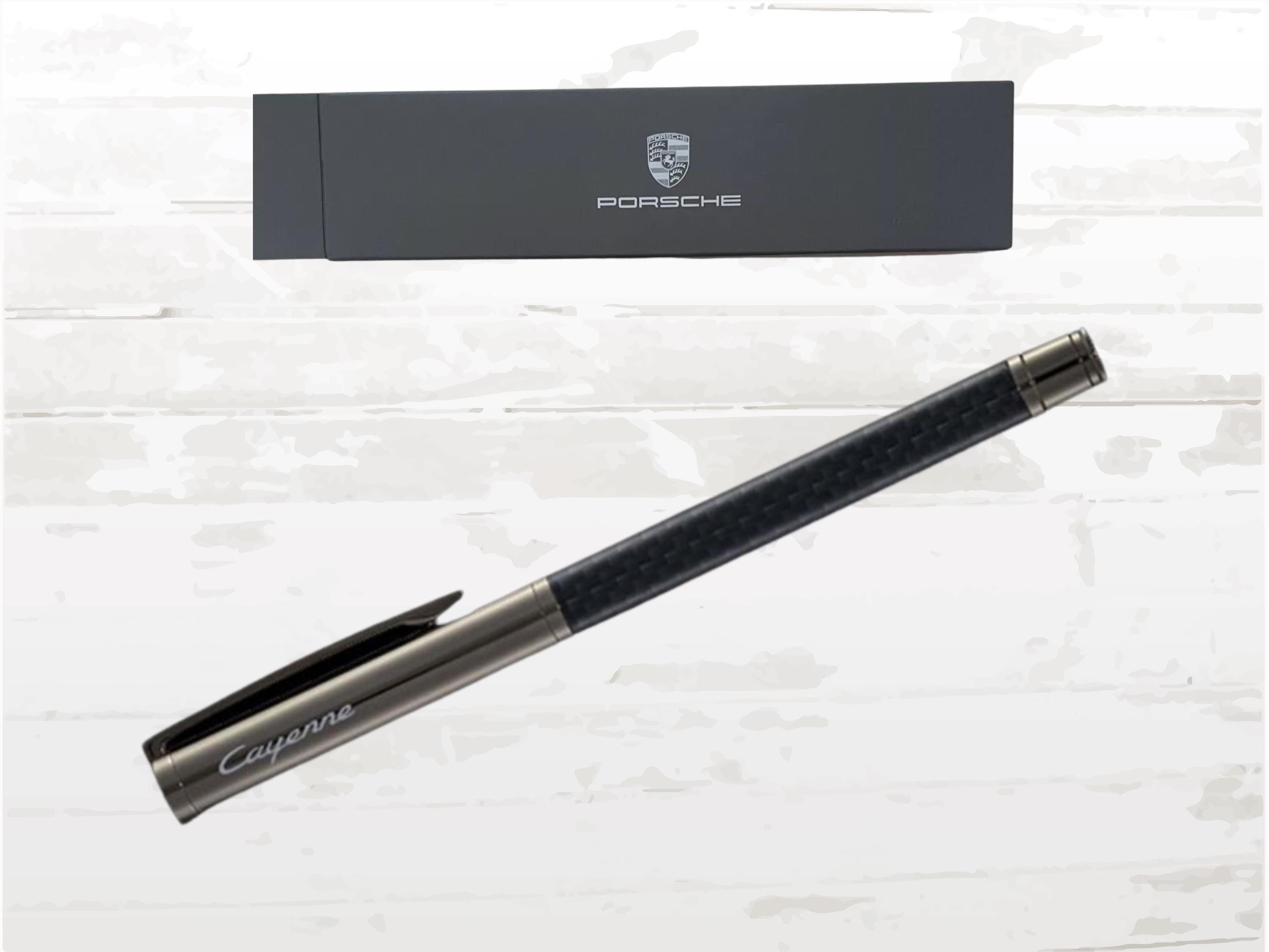 Porsche Cayenne Rollerball Pen: Carbon Design, Dark Grey Metallic