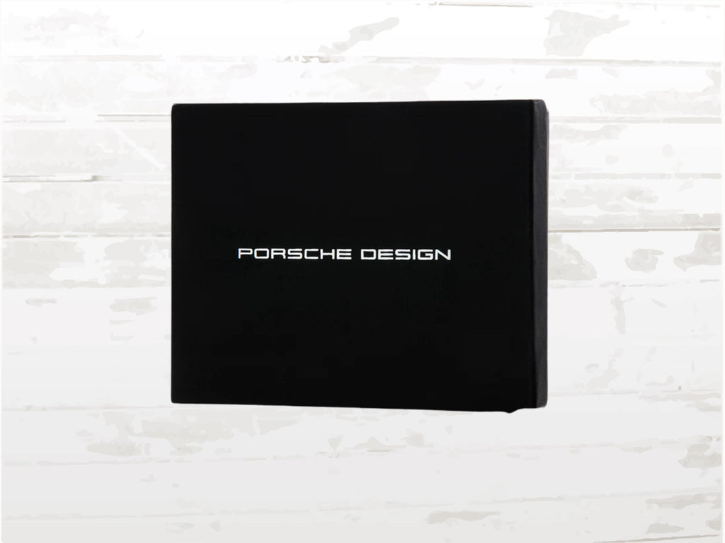 Porsche Design Keyring, Leather Cord, Anthracite Grey, Gift Box