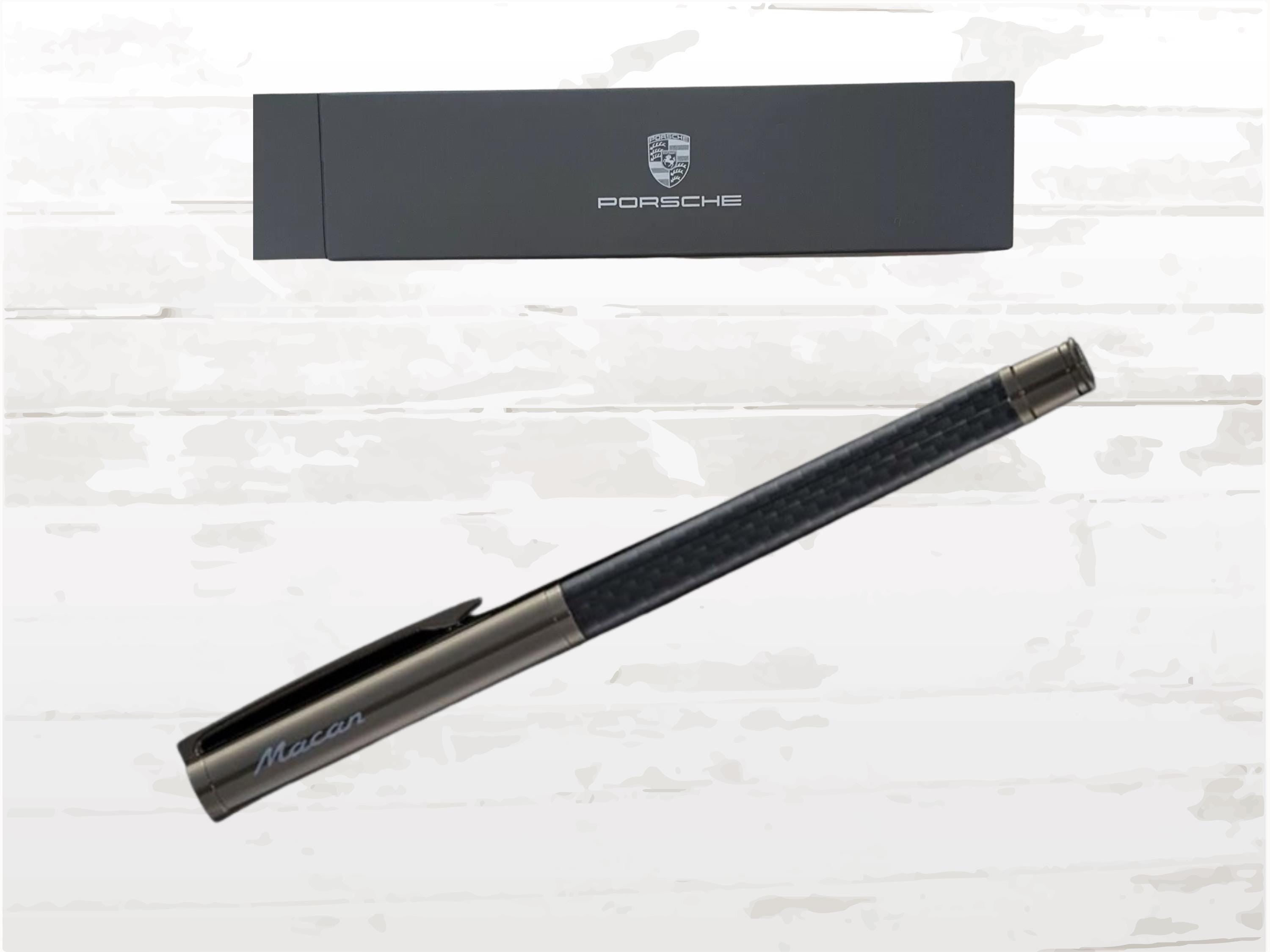 Porsche Macan Rollerball Pen – Silver Metallic Design