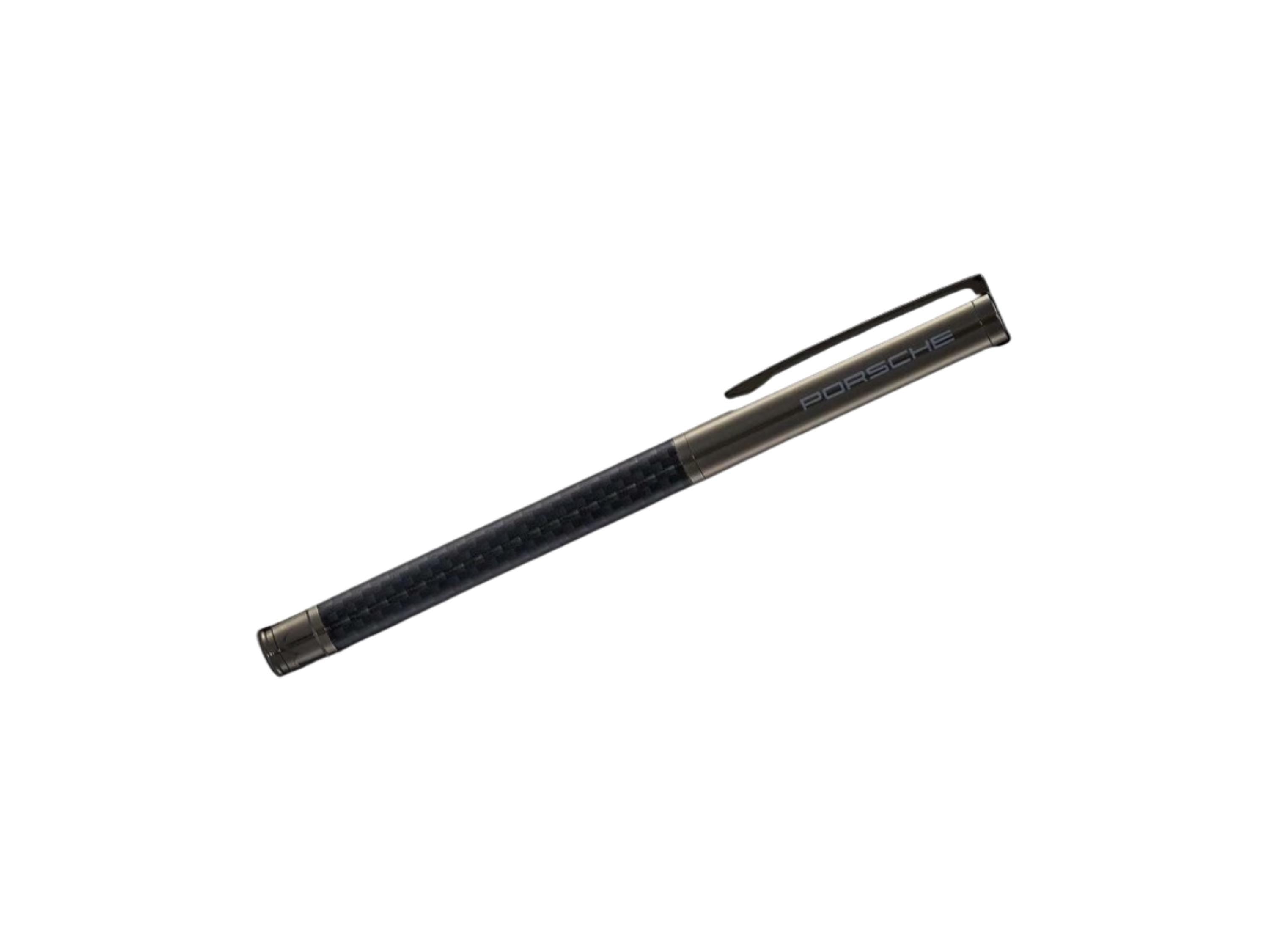 Porsche Cayman Rollerball Pen: Carbon Fiber Design, Dark Grey Metallic