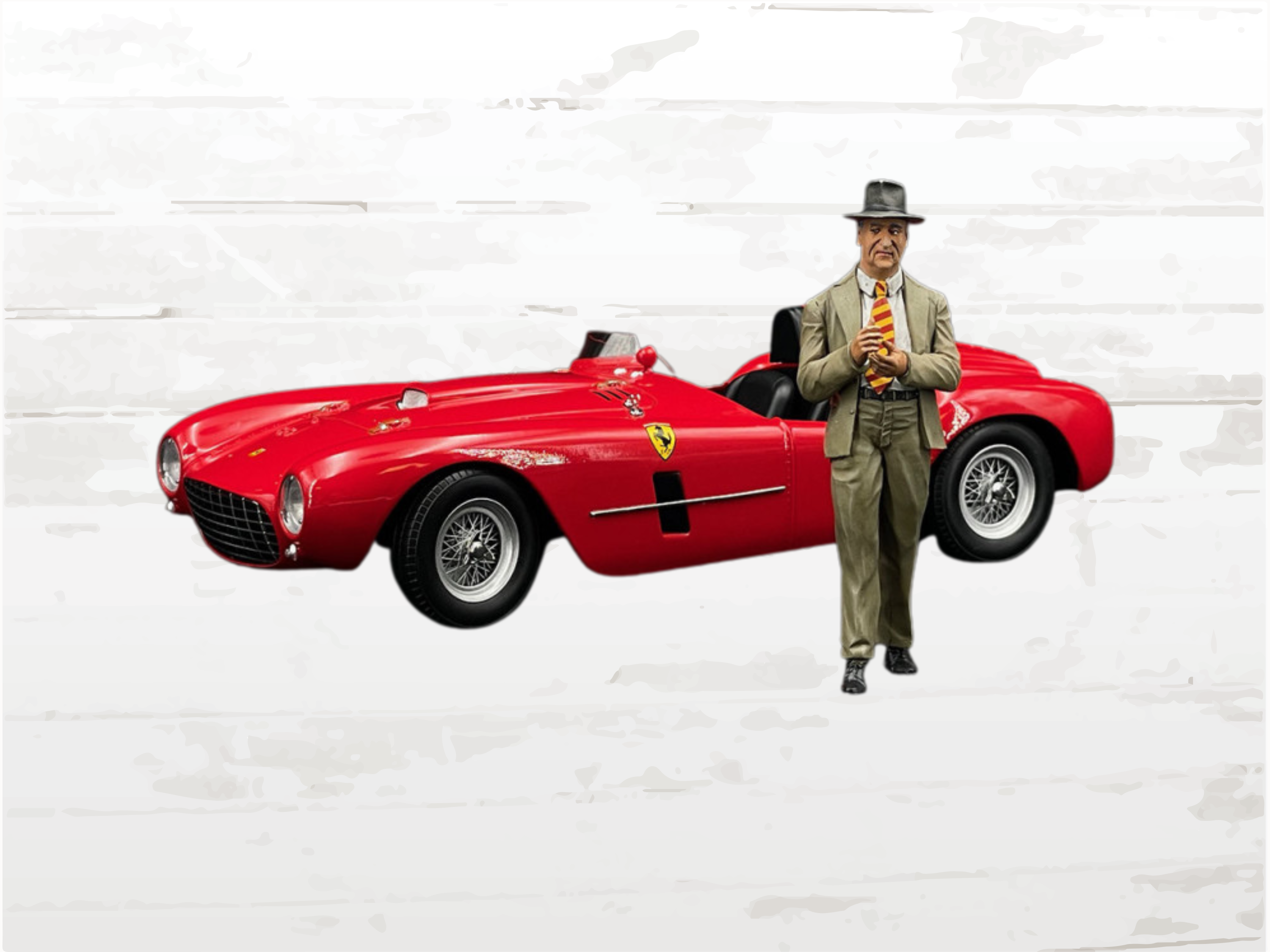 Enzo Ferrari Figurine 1/18 Scale – Motorsport Collector Diorama Figure