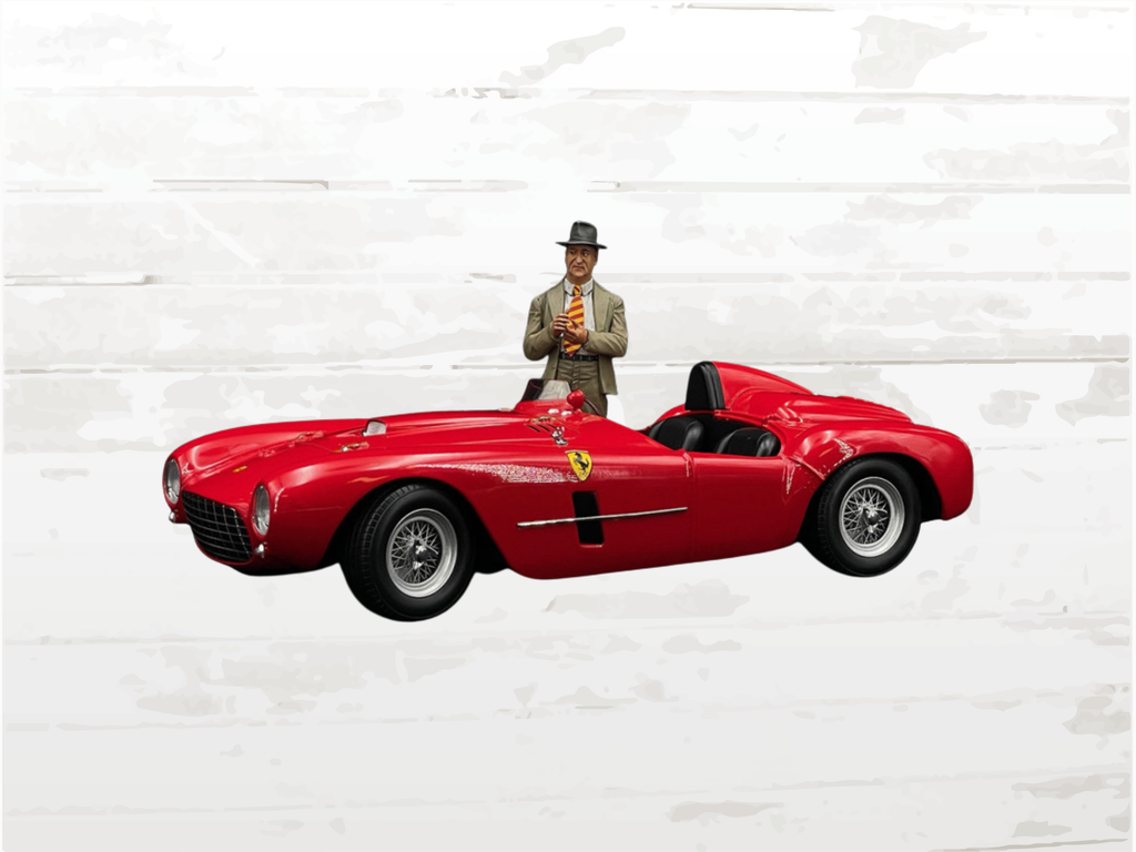 Enzo Ferrari Figurine 1/18 Scale – Motorsport Collector Diorama Figure