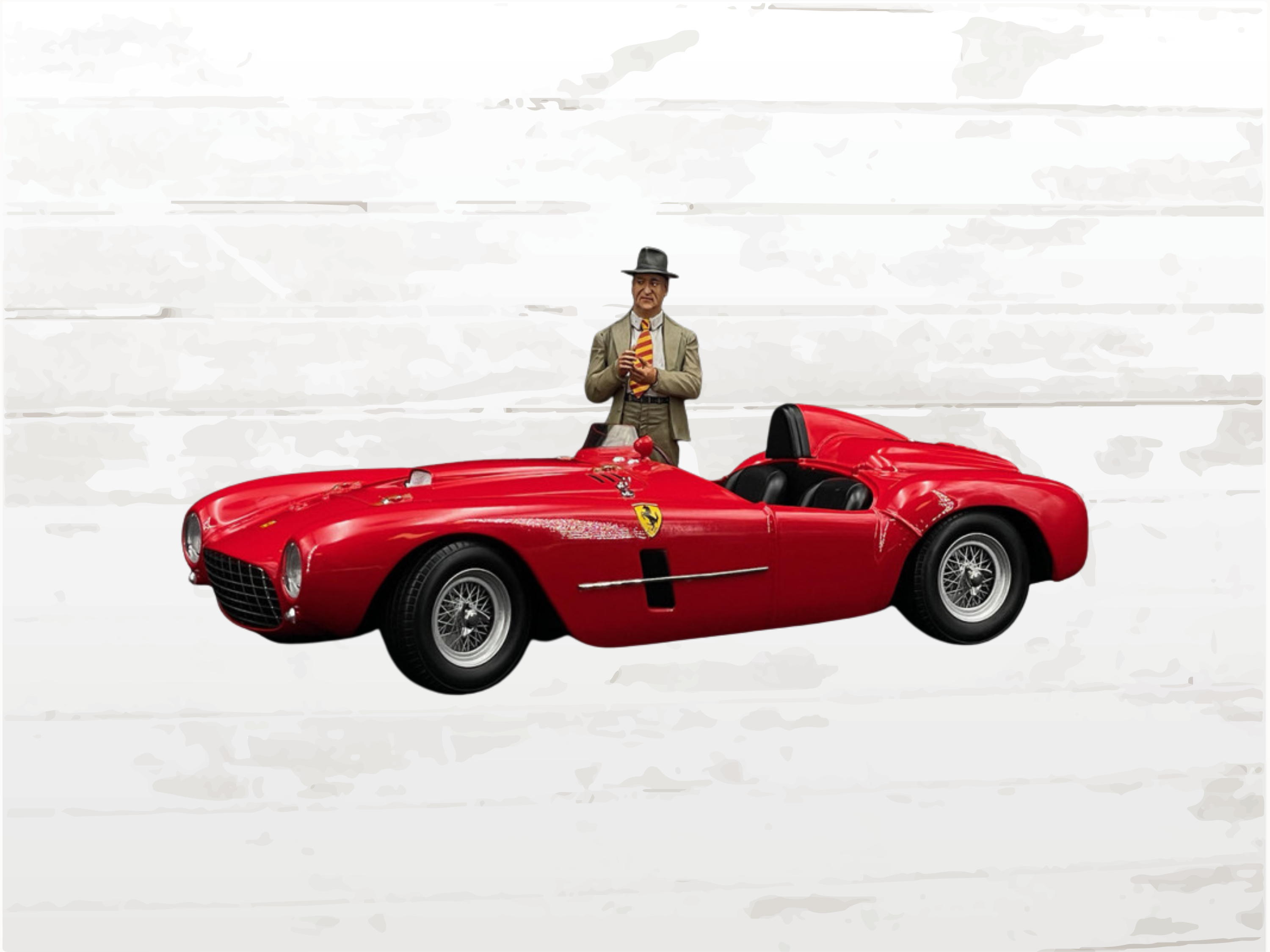 Enzo Ferrari Figurine 1/18 Scale – Motorsport Collector Diorama Figure