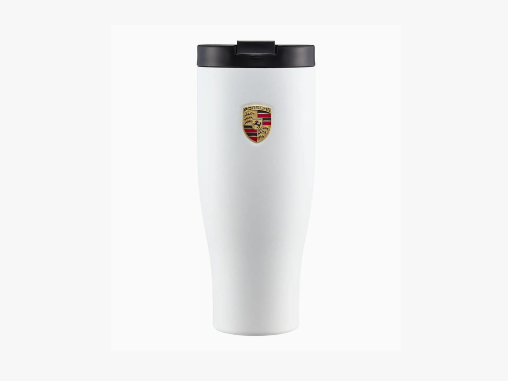 Porsche Thermo Cup: White XL Insulated Coffee Mug