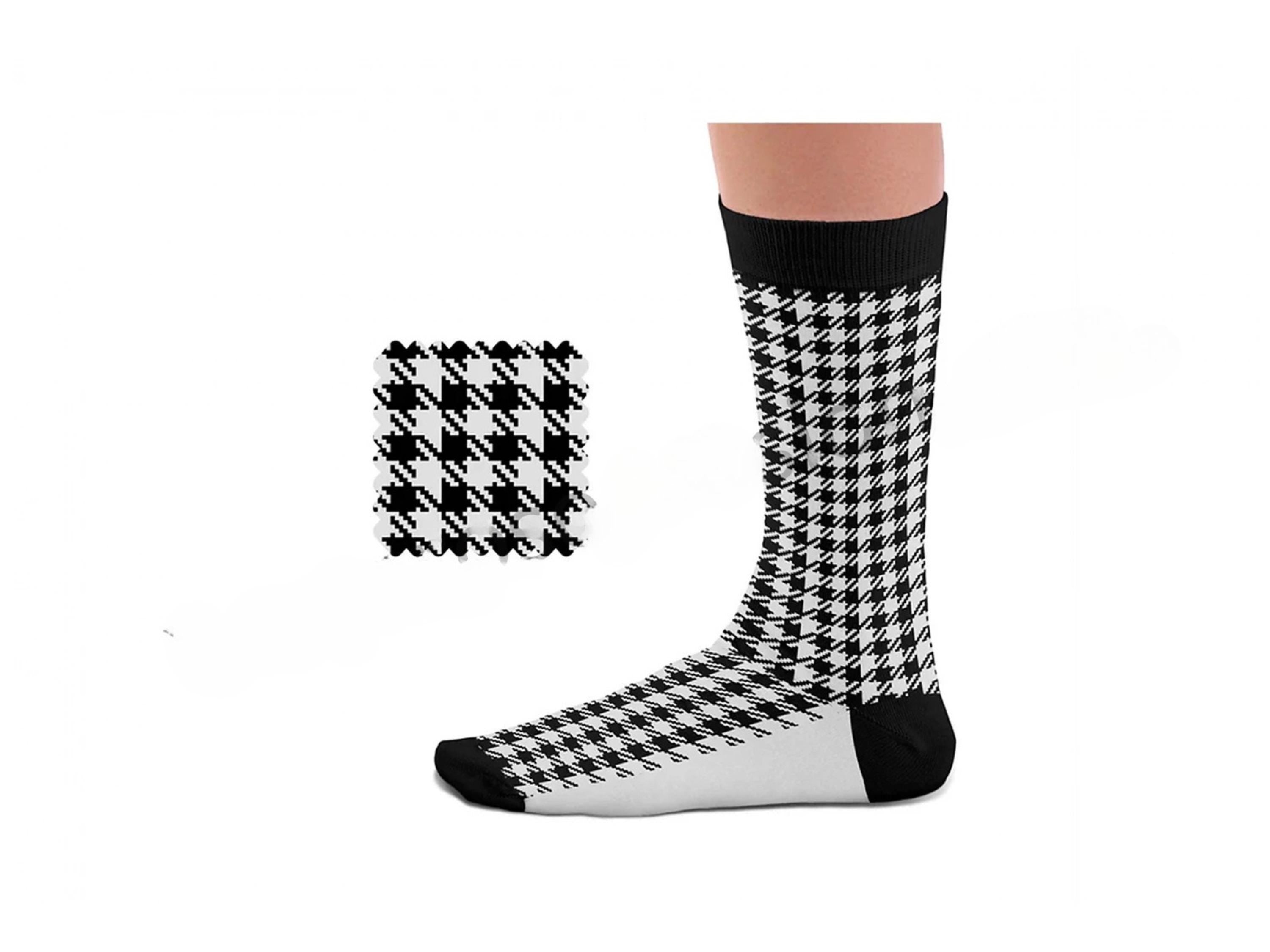 Porsche Pepita Houndstooth Socks | Classic Car Fan Gift | Retro Porsche Design Socks