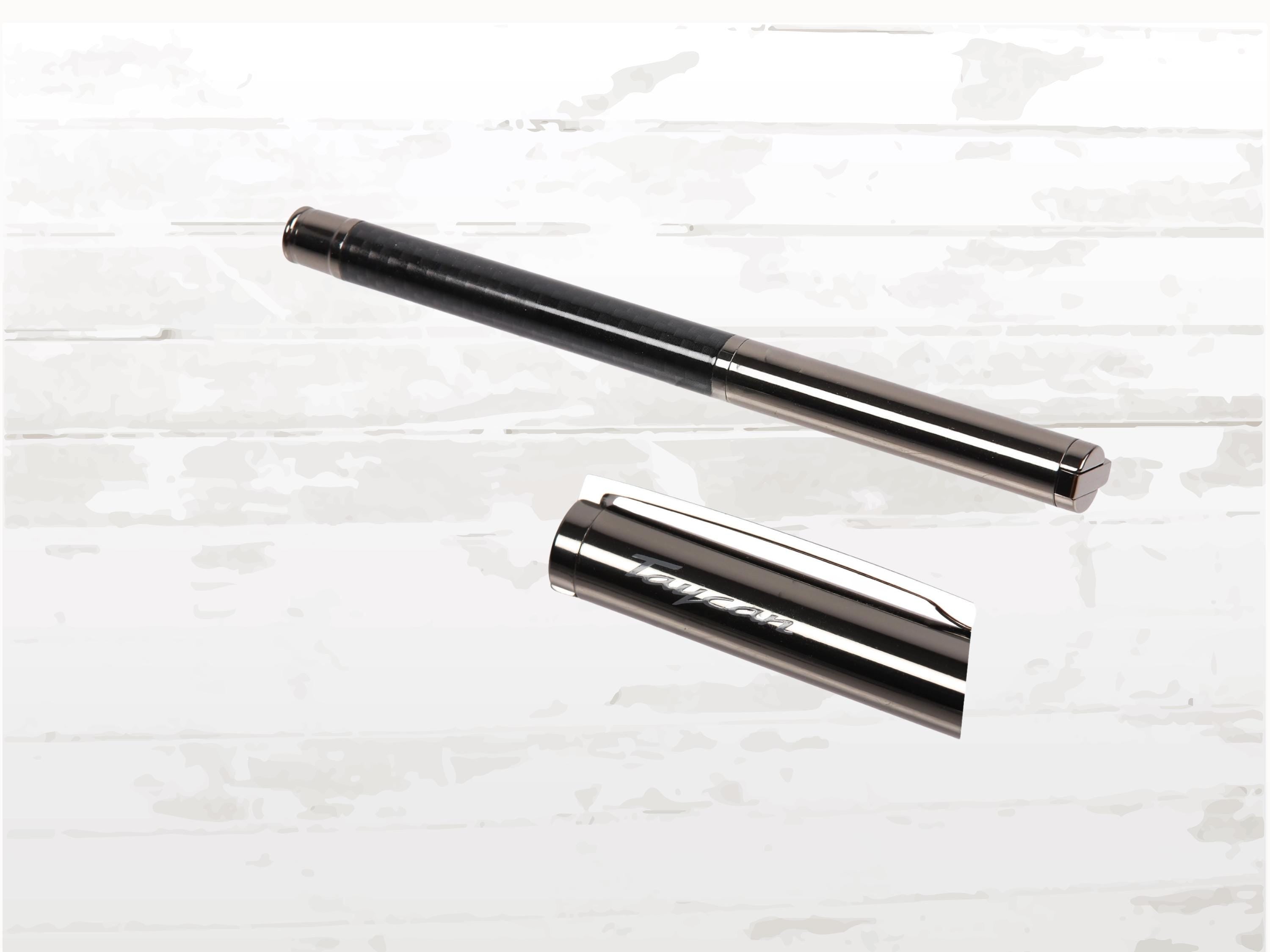 Porsche Taycan Rollerball pen | Dark Grey Metallic Carbon Design | Christmas Gift & Stocking Filler