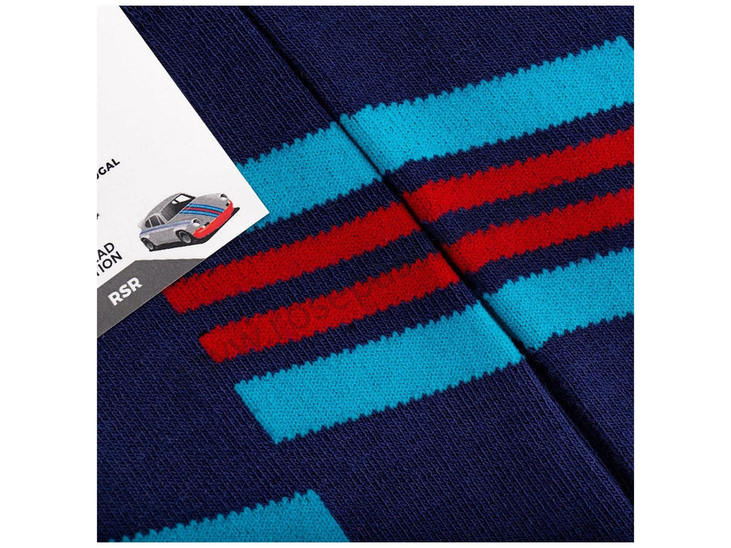 Porsche 911 RSR Racing Socks: Blue & Orange | Premium Cotton Motorsport Socks