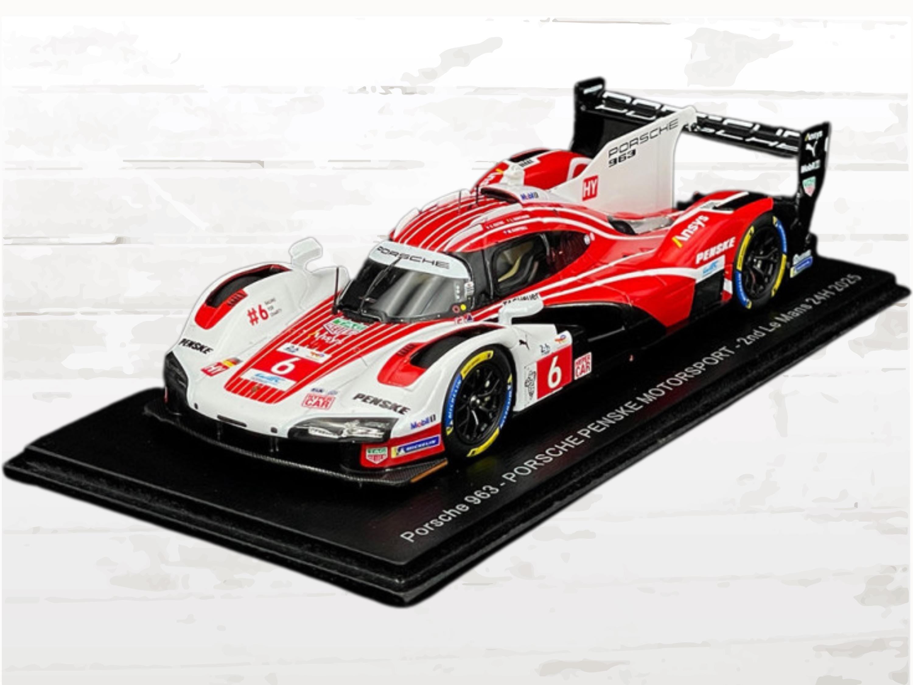 Porsche 963 No.6 2nd 24 Le Mans 2025 1:43 Scale Model – Porsche Penske Motorsport