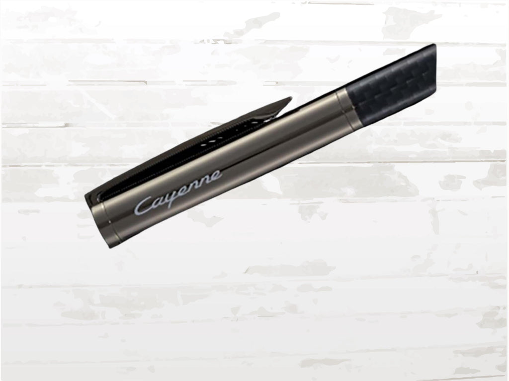 Porsche Cayenne Rollerball Pen: Carbon Design, Dark Grey Metallic